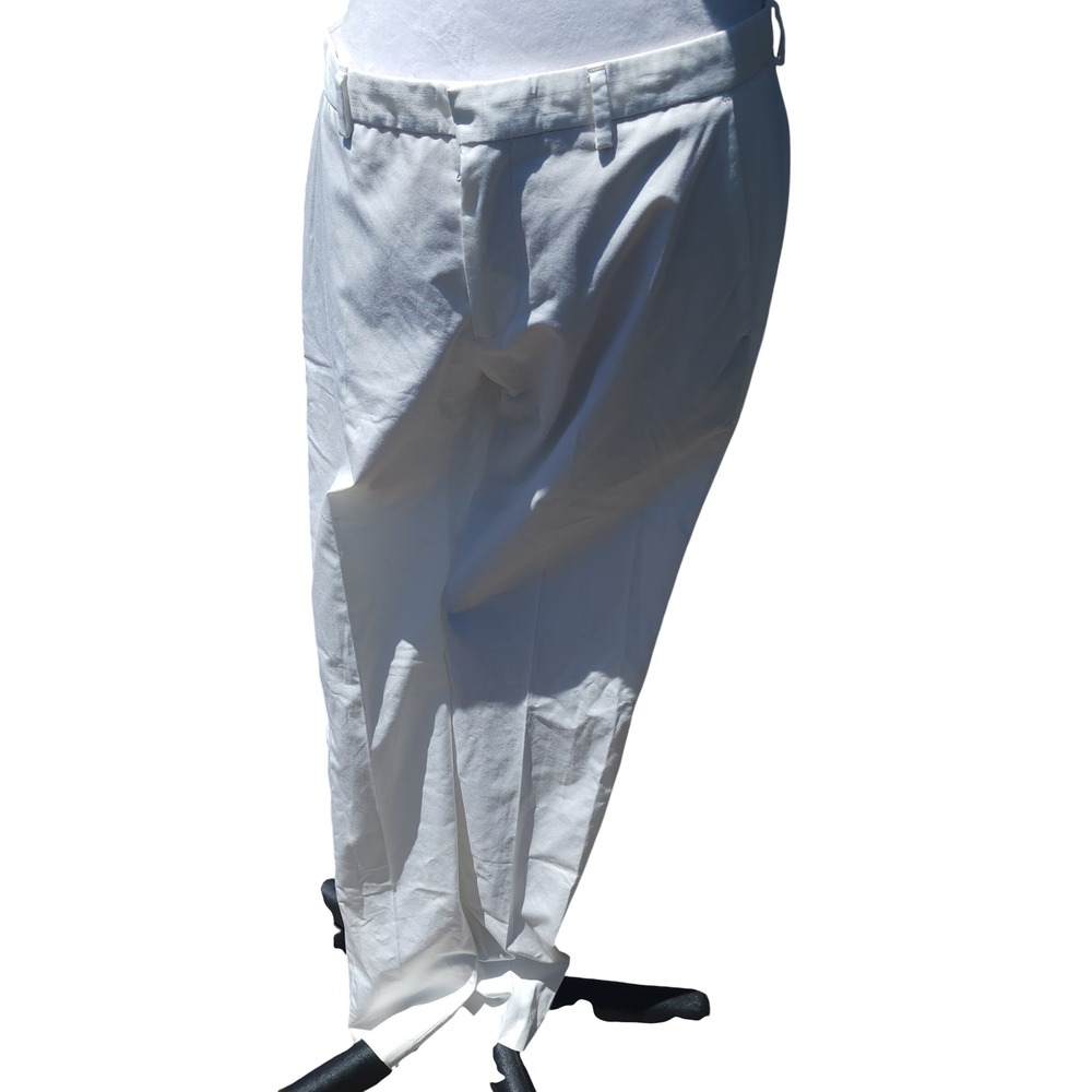 Zara Mens White Slim Fit Chino Trousers Pants Size USA 31 (M) Viscose Stretch